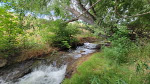View of yard featuring a water view