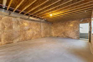 View of unfinished basement