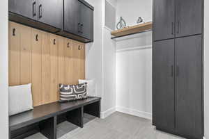 Mudroom with baseboards
