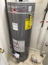 Utilities with gas water heater