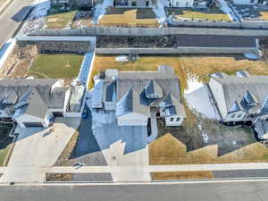 Aerial view of residential area