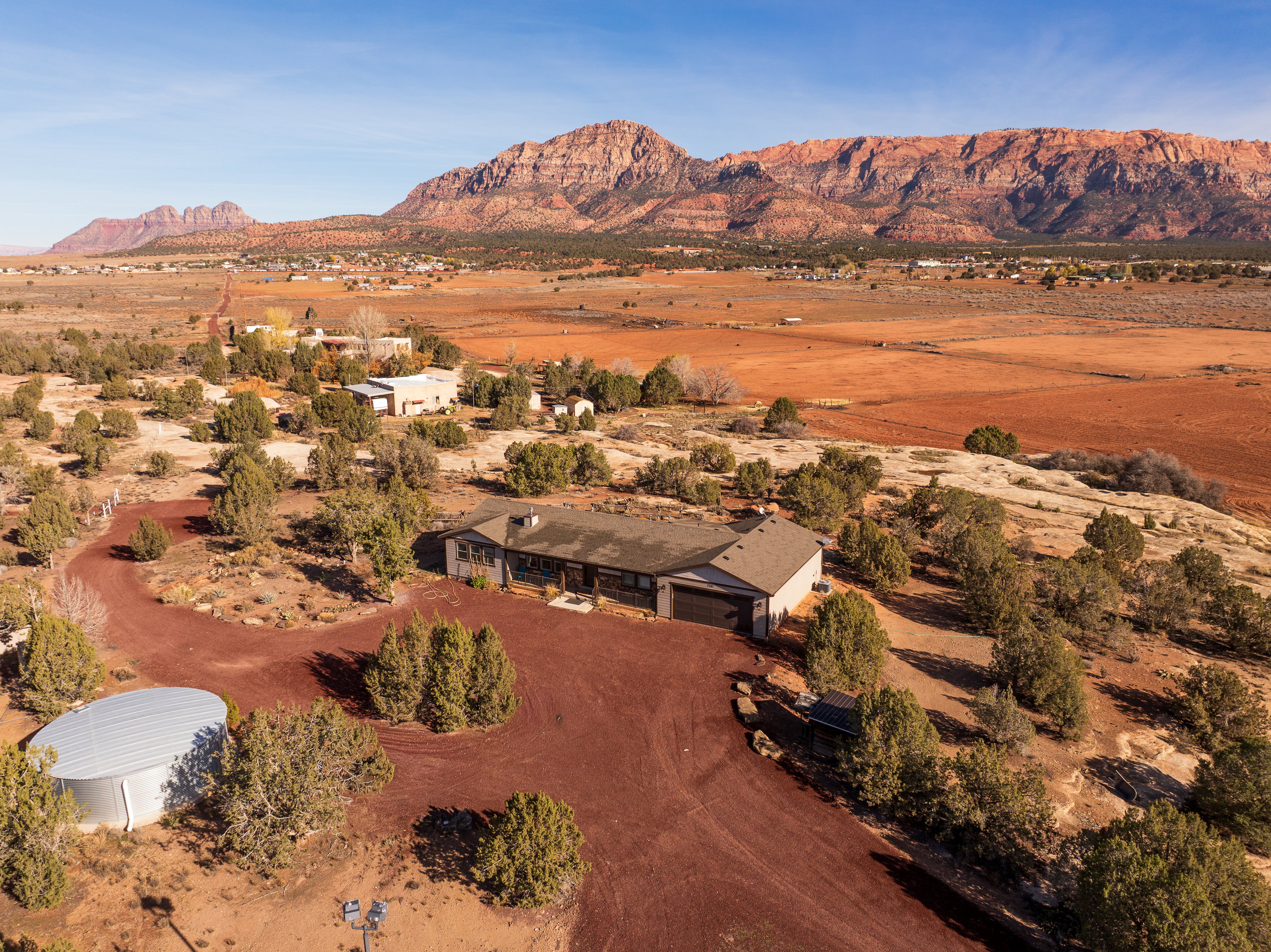 View of mountain background featuring rural landscape and a desert landscape