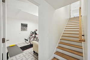 Stairway with baseboards