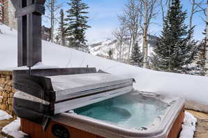 Exterior view of a hot tub