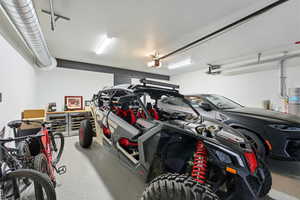 Garage featuring a central vacuum unit