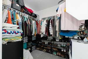 View of walk in closet