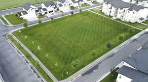 Aerial view of residential area