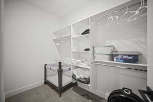 View of walk in closet