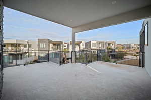 Balcony featuring a residential view