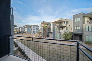Balcony featuring a residential view