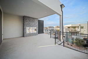 Balcony with a residential view