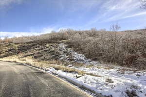 View of snow covered land