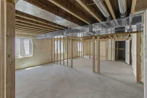 View of below grade area