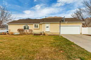Rear view of house featuring stucco siding, a shingled roof, an attached garage, and driveway