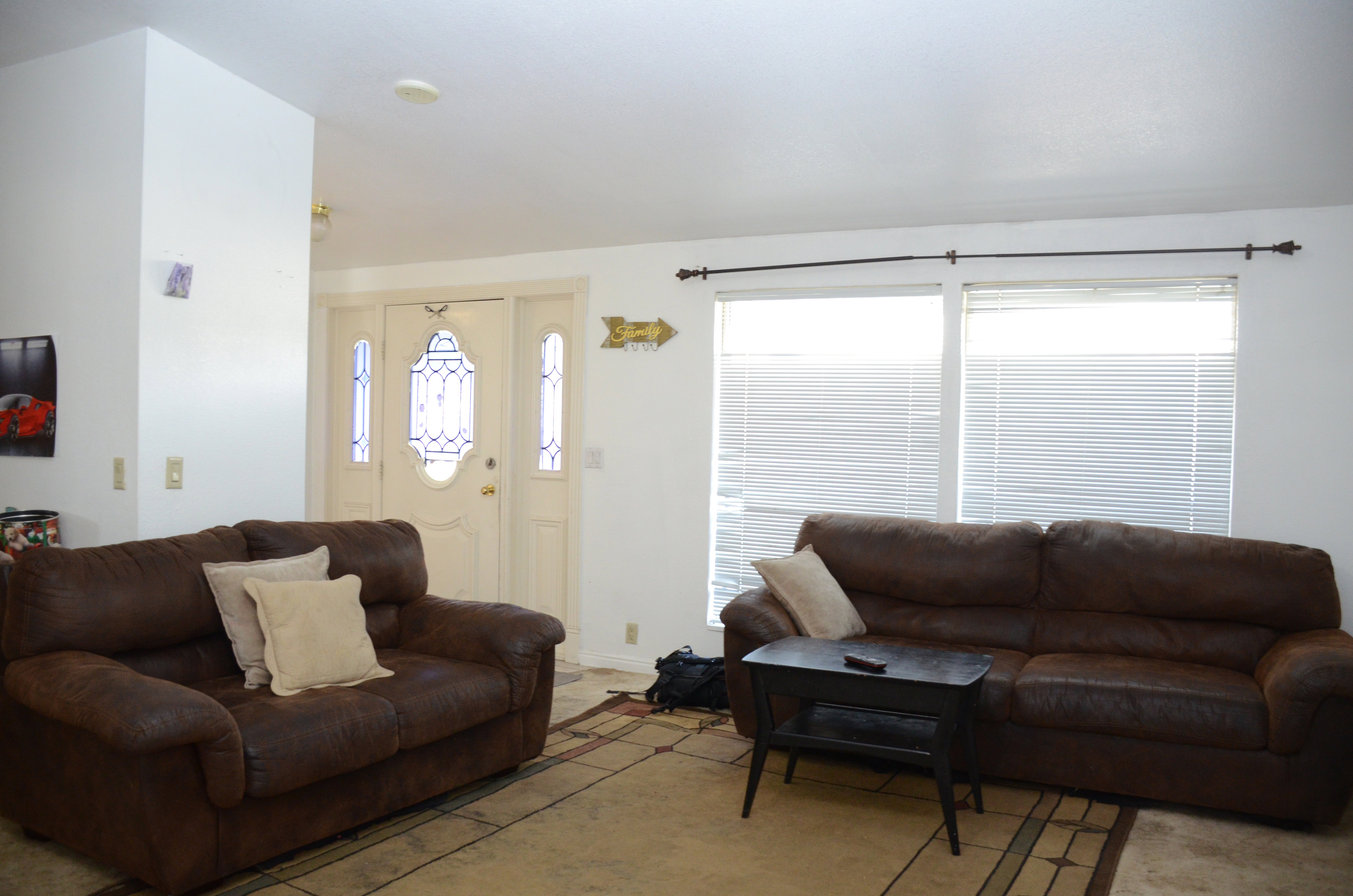 Living room with baseboards