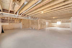 View of below grade area