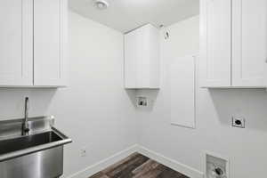 Laundry room electric dryer hookup