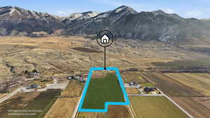 Aerial view to the east