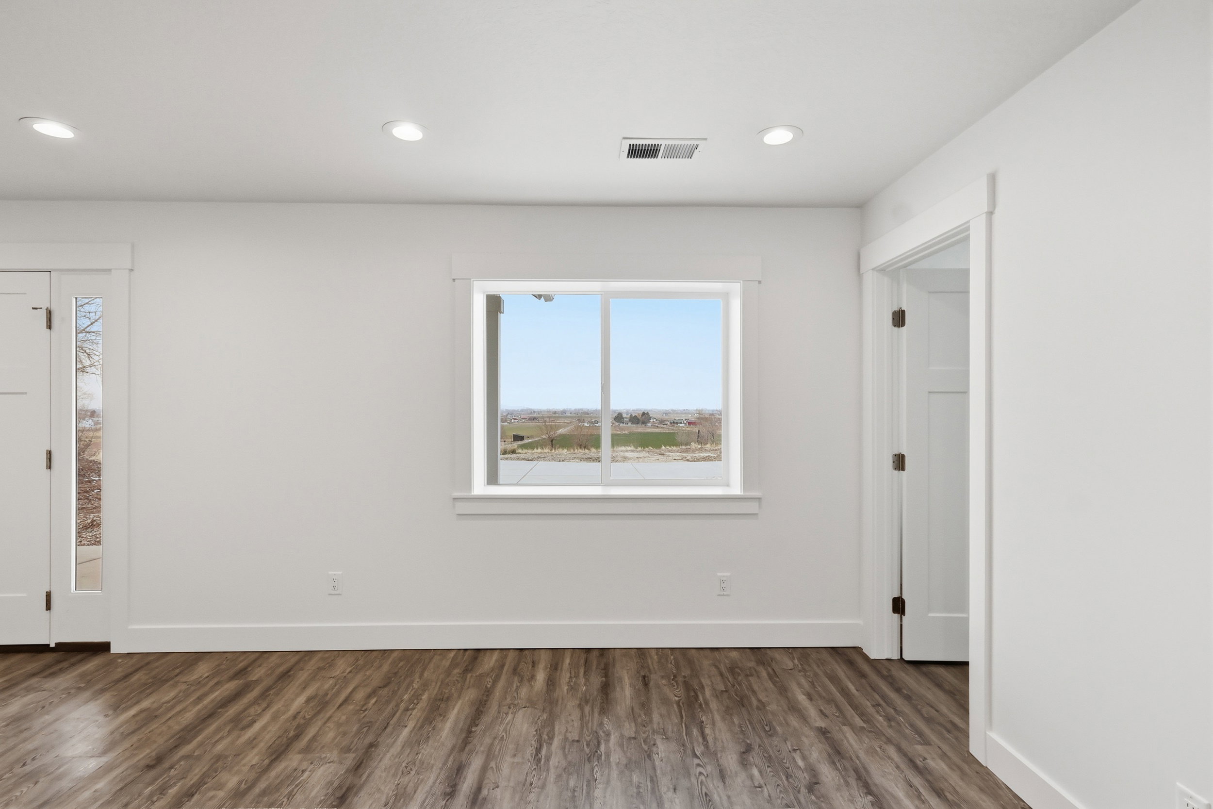Living room offers view of the valley