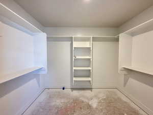 View of walk in closet