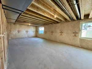 View of below grade area