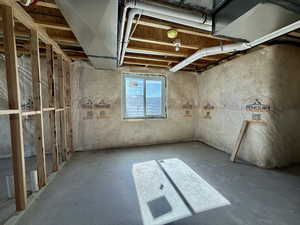 View of below grade area