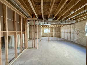 View of below grade area