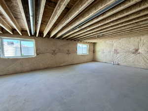 View of below grade area