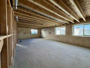 View of below grade area