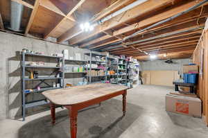 View of unfinished below grade area