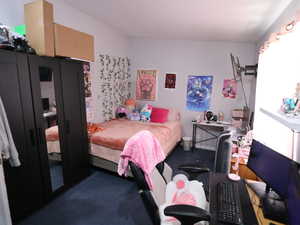 Bedroom featuring carpet flooring