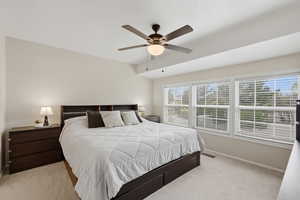 Master bedroom with great lighting and views.
