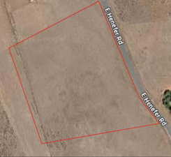 Aerial overview of property's location with property boundaries highlighted