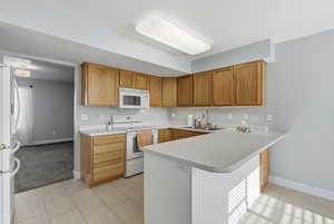 Freshly painted kitchen.