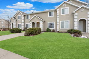Luxury townhome with covered front porch