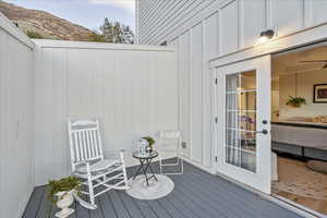 View of wooden terrace