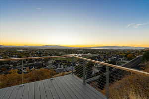 Deck with a mountain view