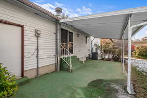 View of patio / terrace featuring entry steps