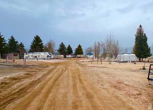 Road view facing north.