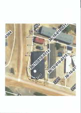 Aerial view of lot showing dimensions.