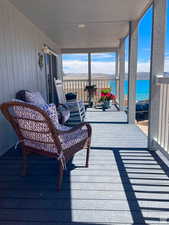Beautiful view of the south end of the lake from your private covered deck.