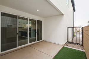 View of patio / terrace featuring a gate