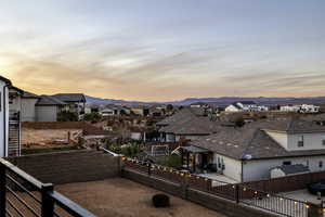 Mountain view with nearby suburban area