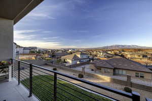 Balcony featuring a residential view