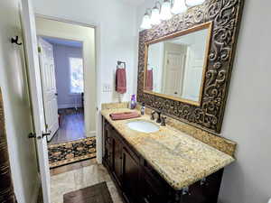 Bathroom featuring vanity