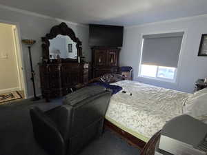 Bedroom with crown molding