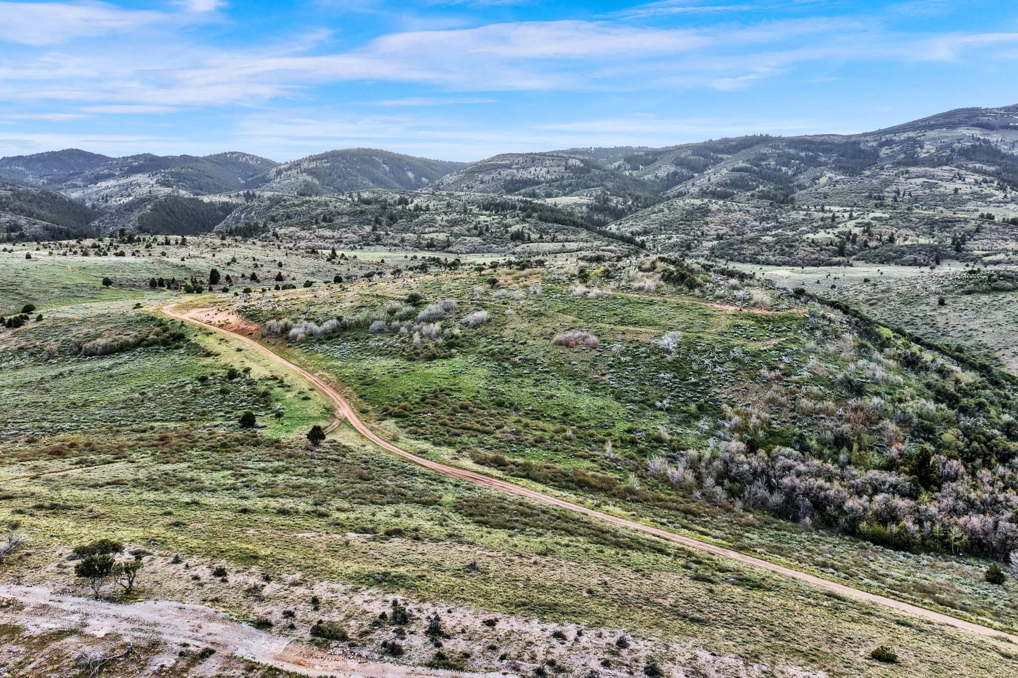 Expansive natural landscape featuring rolling hills and diverse vegetation