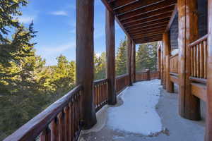 View of wooden terrace