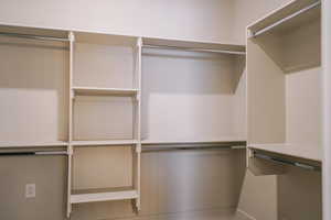 View of walk in closet