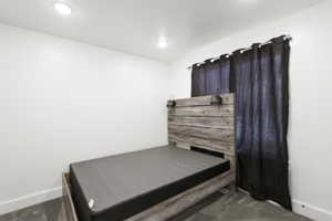 Bedroom featuring carpet floors